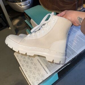 Dr. Martens White Lace Up Boots